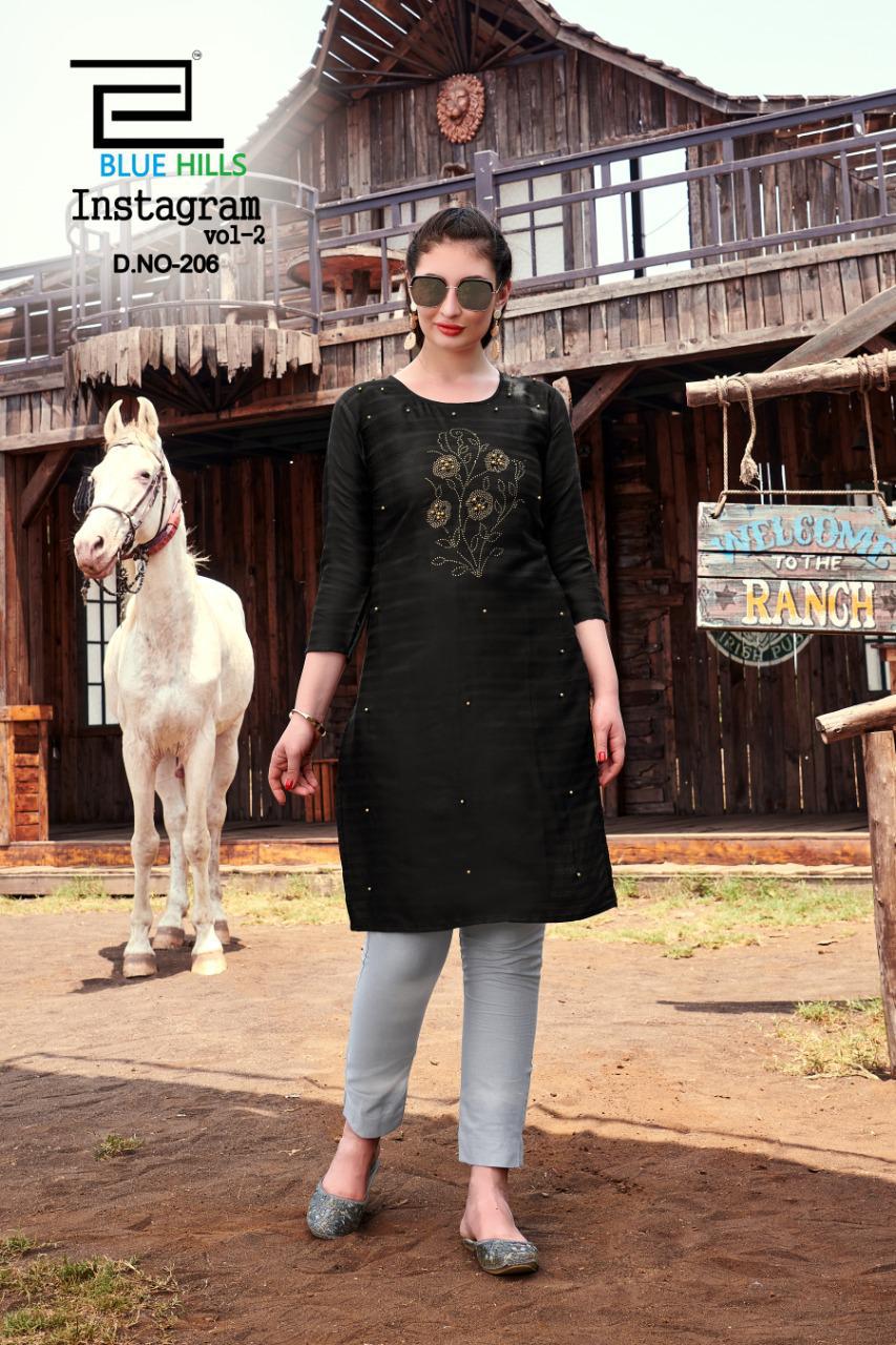 Blue Hill Sinstagram Vol 2  Latest Fancy Regular Casual Wear Pure Cotton  Kurtis Collection 